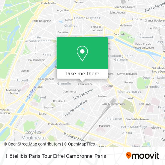 Hôtel ibis Paris Tour Eiffel Cambronne map