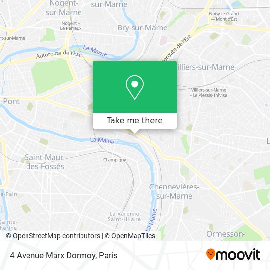 How to get to 4 Avenue Marx Dormoy in Champigny-Sur-Marne by bus, RER ...