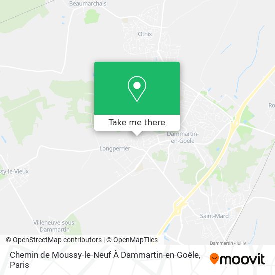Chemin de Moussy-le-Neuf À Dammartin-en-Goële map