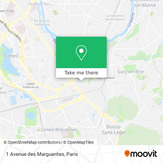 Mapa 1 Avenue des Marguerites