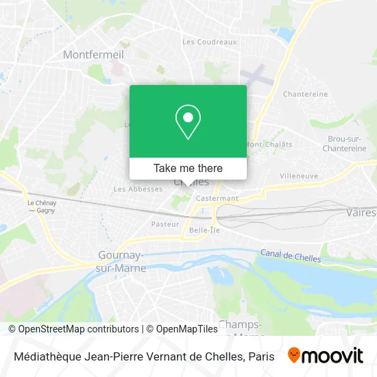 Médiathèque Jean-Pierre Vernant de Chelles map
