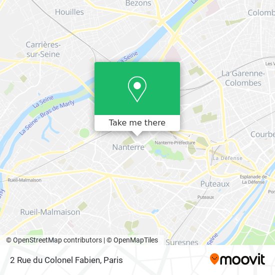 Mapa 2 Rue du Colonel Fabien