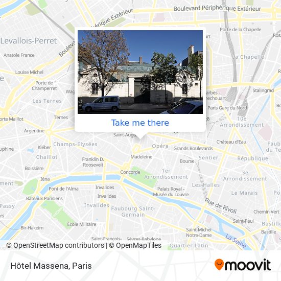 Mapa Hôtel Massena