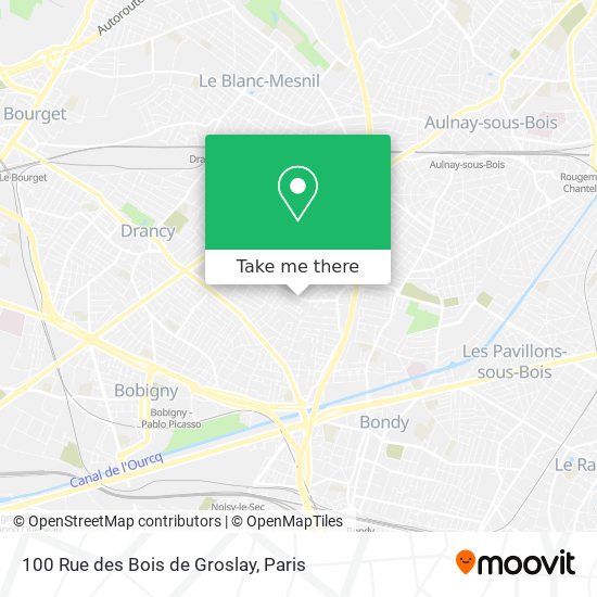 100 Rue des Bois de Groslay map