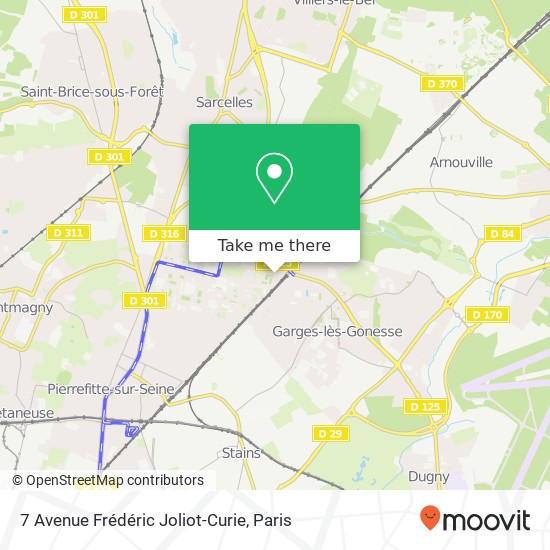 Mapa 7 Avenue Frédéric Joliot-Curie