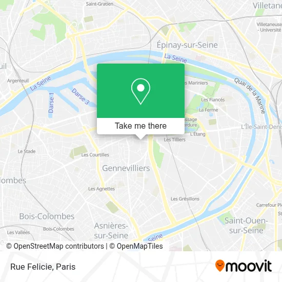 Rue Felicie map