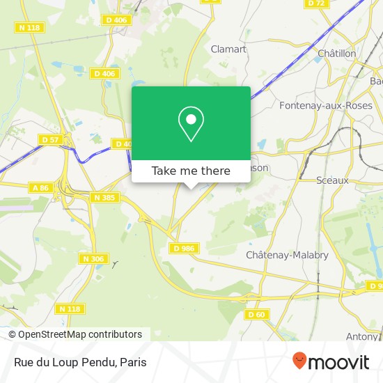 Mapa Rue du Loup Pendu