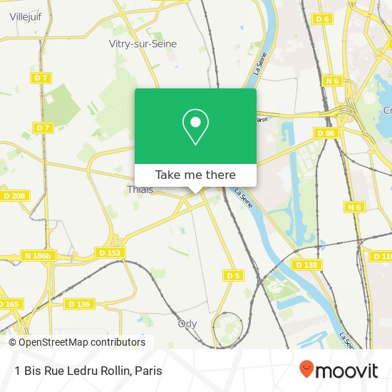 1 Bis Rue Ledru Rollin map