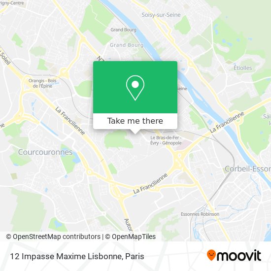 Mapa 12 Impasse Maxime Lisbonne