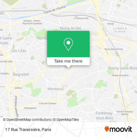 Mapa 17 Rue Traversière