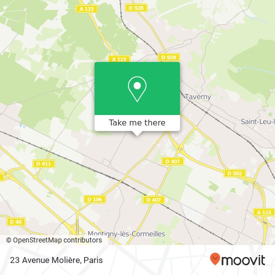 Mapa 23 Avenue Molière