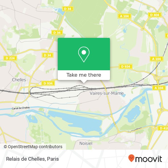 Mapa Relais de Chelles