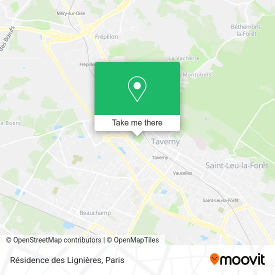 Résidence des Lignières map