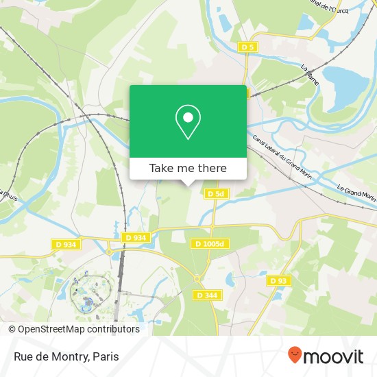 Rue de Montry map