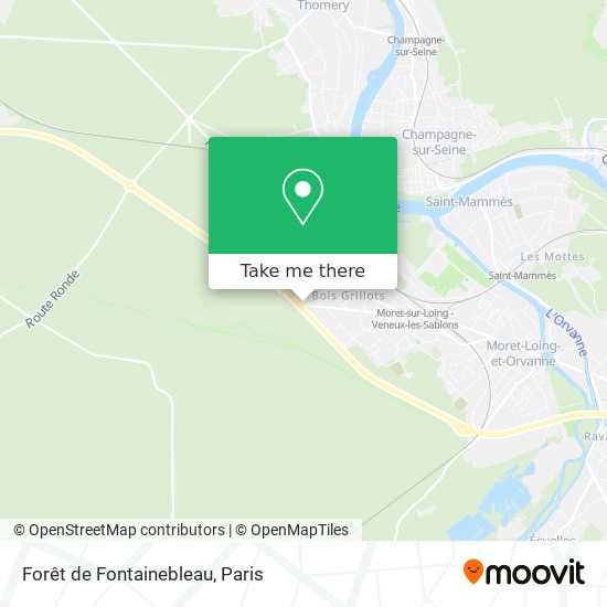 Forêt de Fontainebleau map
