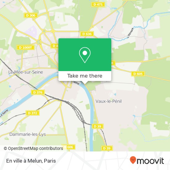 Mapa En ville à Melun