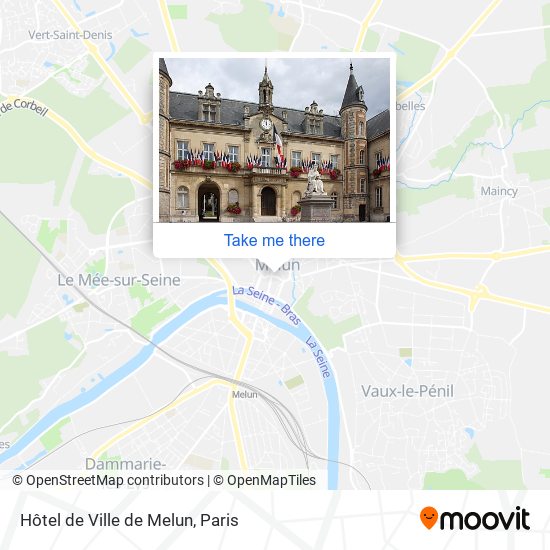 Mapa Hôtel de Ville de Melun