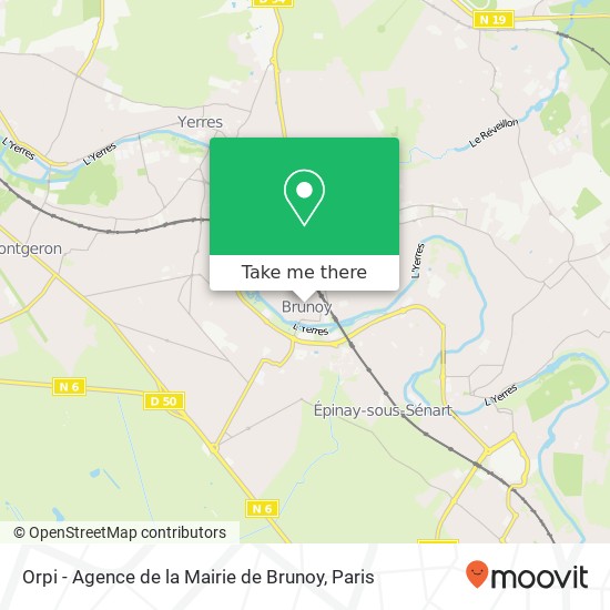 Mapa Orpi - Agence de la Mairie de Brunoy