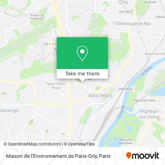 Mapa Maison de l'Environnement de Paris-Orly