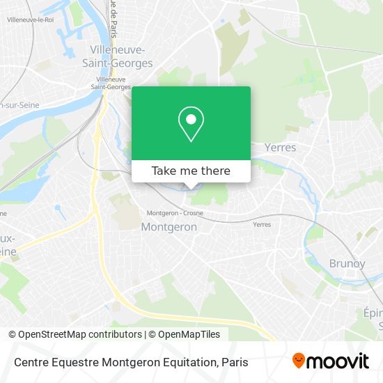 Mapa Centre Equestre Montgeron Equitation