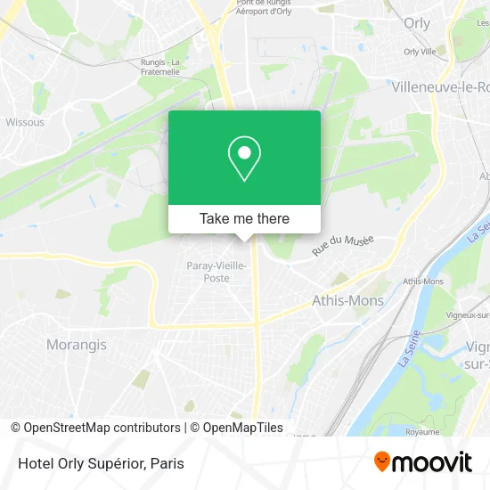 Hotel Orly Supérior map