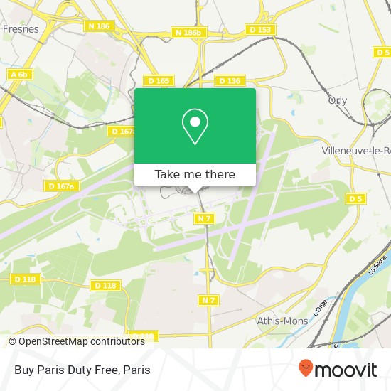 Buy Paris Duty Free map