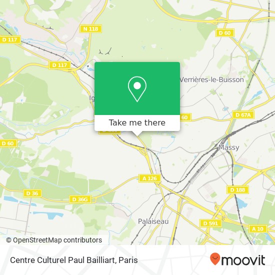 Mapa Centre Culturel Paul Bailliart