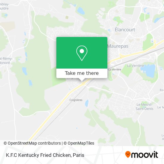 Mapa K.F.C Kentucky Fried Chicken