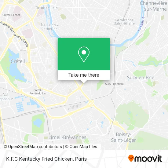 K.F.C Kentucky Fried Chicken map