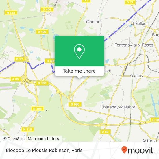 Mapa Biocoop Le Plessis Robinson