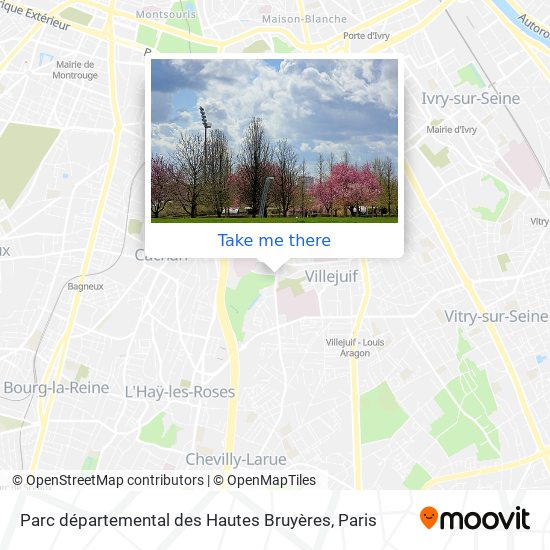 Mapa Parc départemental des Hautes Bruyères