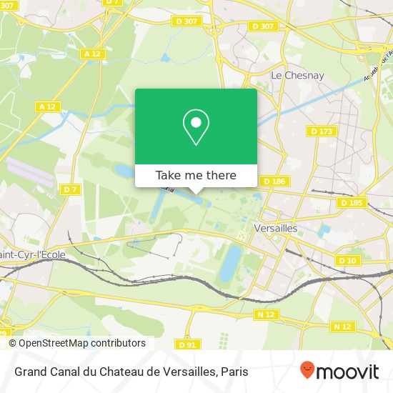 Mapa Grand Canal du Chateau de Versailles