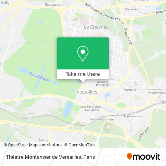 Mapa Théatre Montansier de Versailles