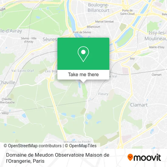 Domaine de Meudon Observatoire Maison de l'Orangerie map