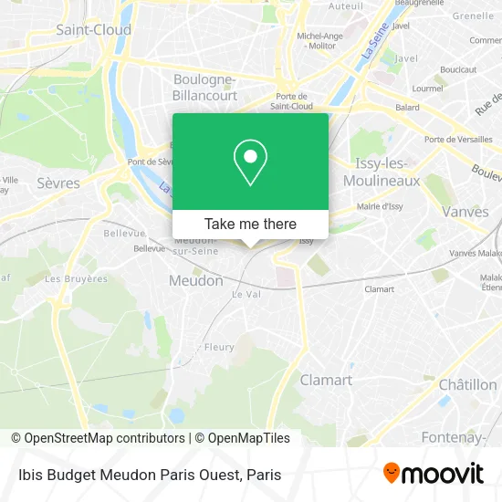Ibis Budget Meudon Paris Ouest map