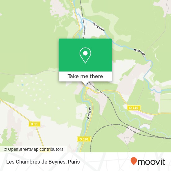 Mapa Les Chambres de Beynes