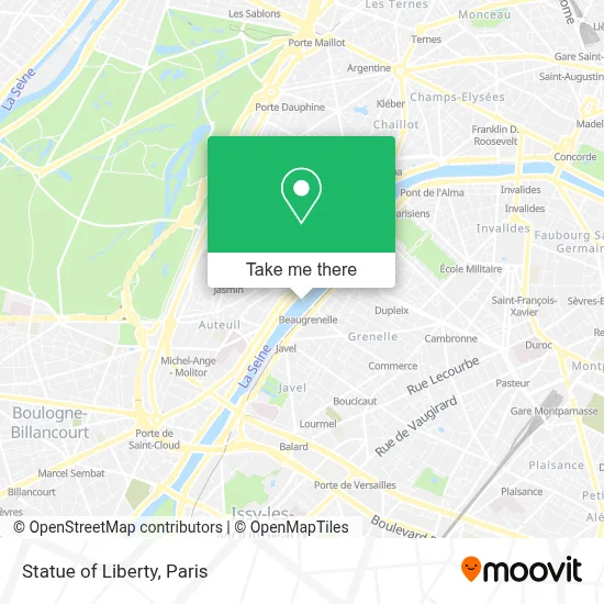 Statue of Liberty map