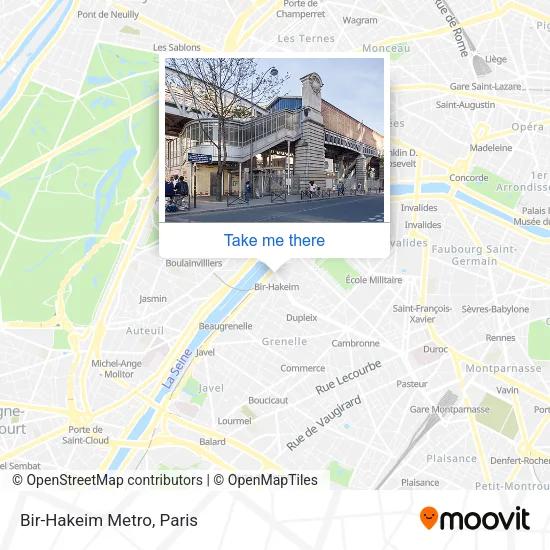 Bir-Hakeim Metro map
