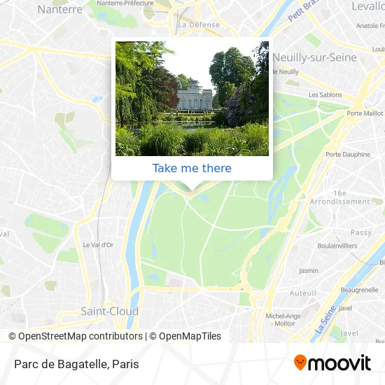 Parc de Bagatelle map