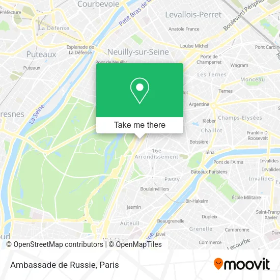 Ambassade de Russie map