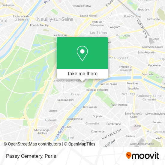 Passy Cemetery map