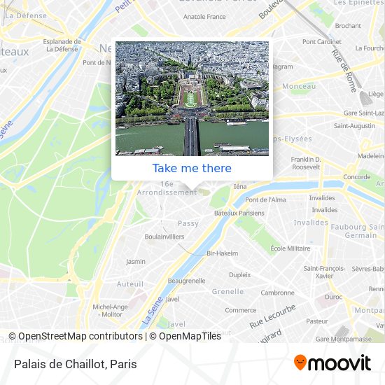 Mapa Palais de Chaillot