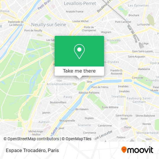 Mapa Espace Trocadéro