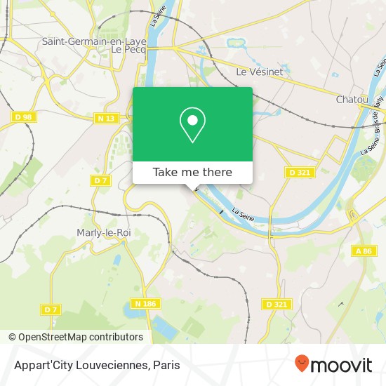 Mapa Appart'City Louveciennes