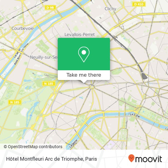 Hôtel Montfleuri Arc de Triomphe map