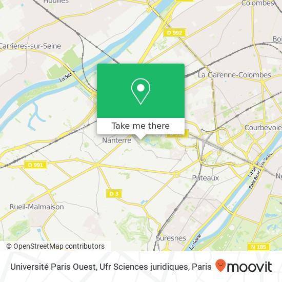 Université Paris Ouest, Ufr Sciences juridiques map