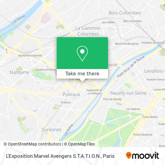 L'Exposition Marvel Avengers S.T.A.T.I.O.N. map