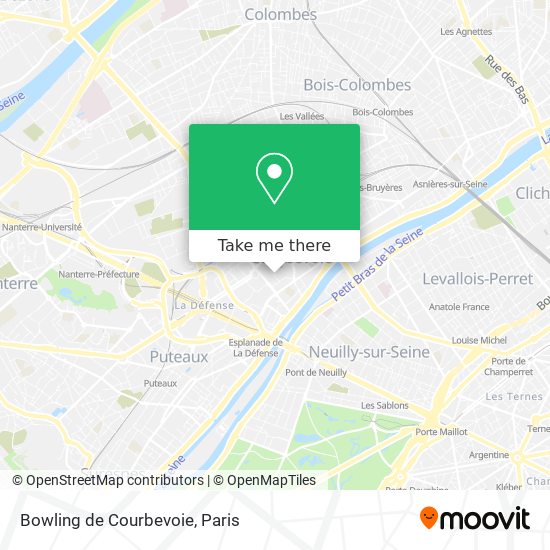 Mapa Bowling de Courbevoie