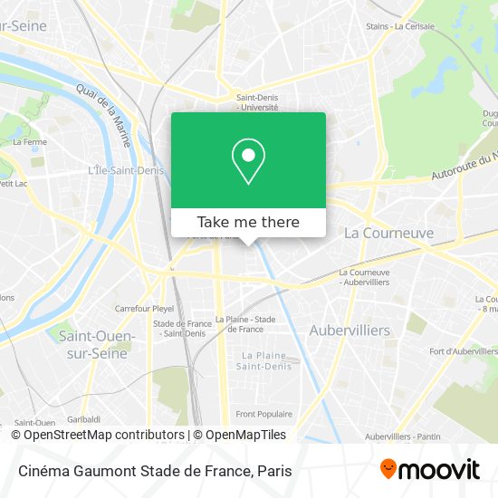 Mapa Cinéma Gaumont Stade de France