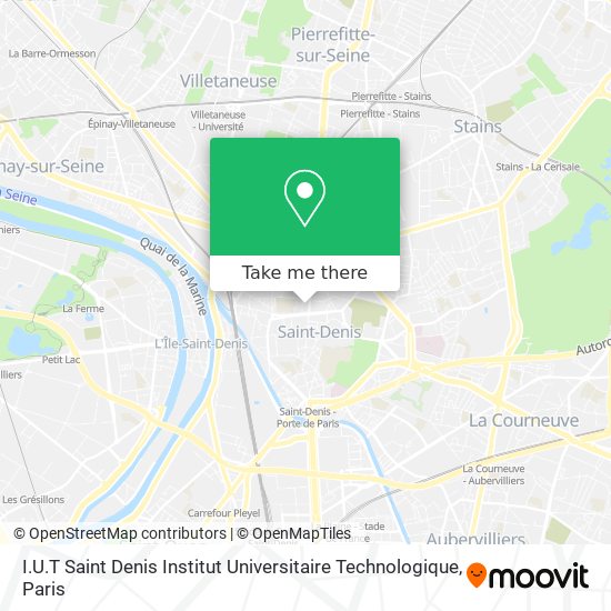 I.U.T Saint Denis Institut Universitaire Technologique map
